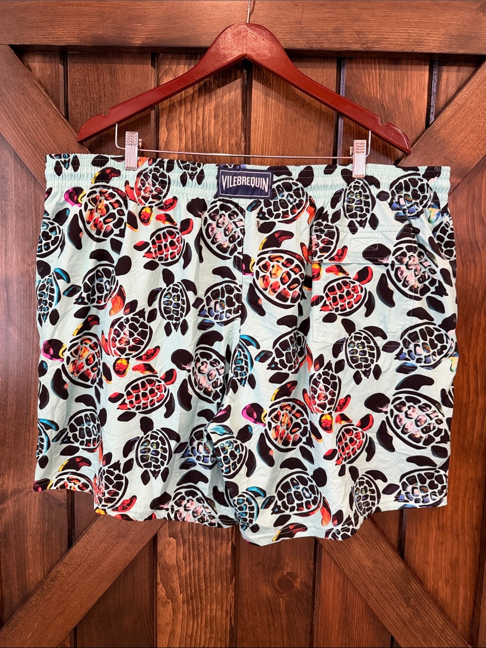 Vilebrequin Men’s Stretch Swim Trunks, Screen Turtles